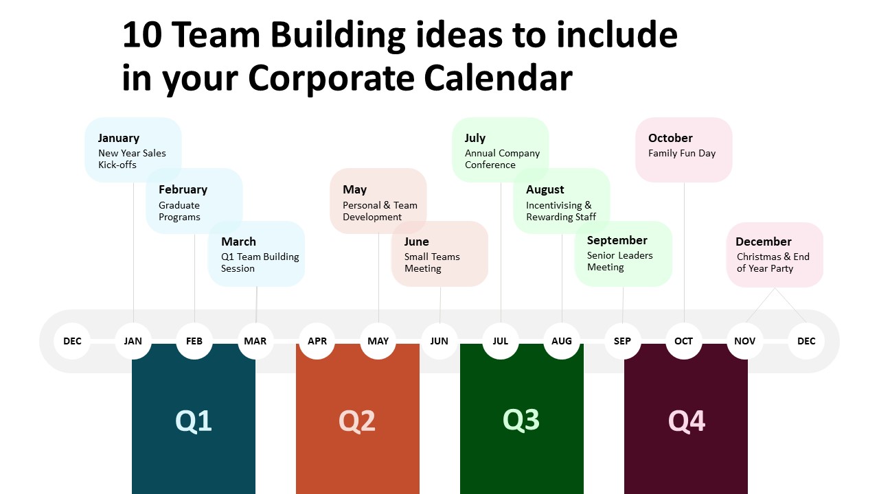Team Building Calendar & Checklist Be Challenged